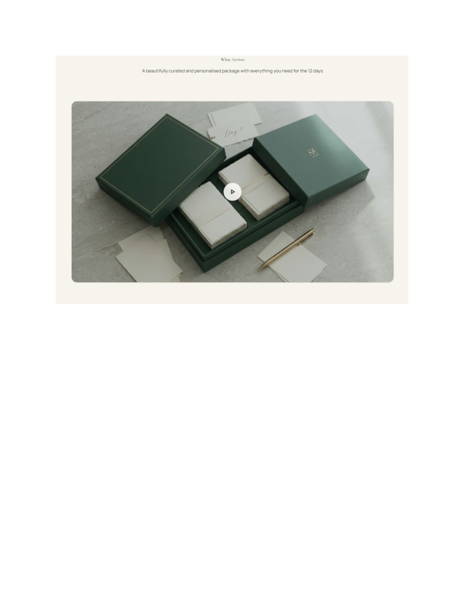 Forest green MerryPaw presentation boxes and cards