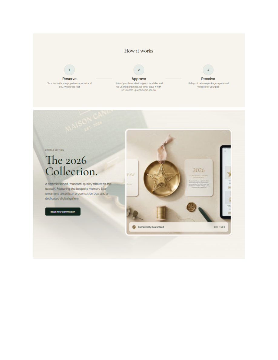 The 2026 MerryPaw collection with keepsake star and presentation cards